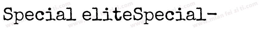 Special eliteSpecial字体转换